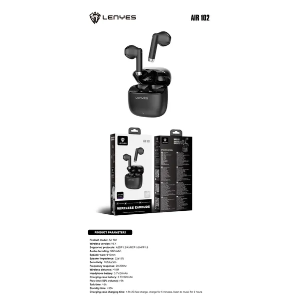 Lenyes Wireless Earbuds AIR 102
