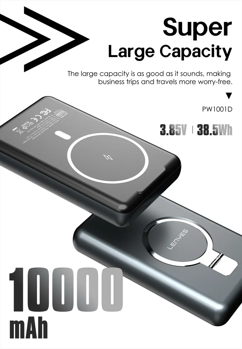 Lenyes 10,000 mAh Power Bank PW1001D