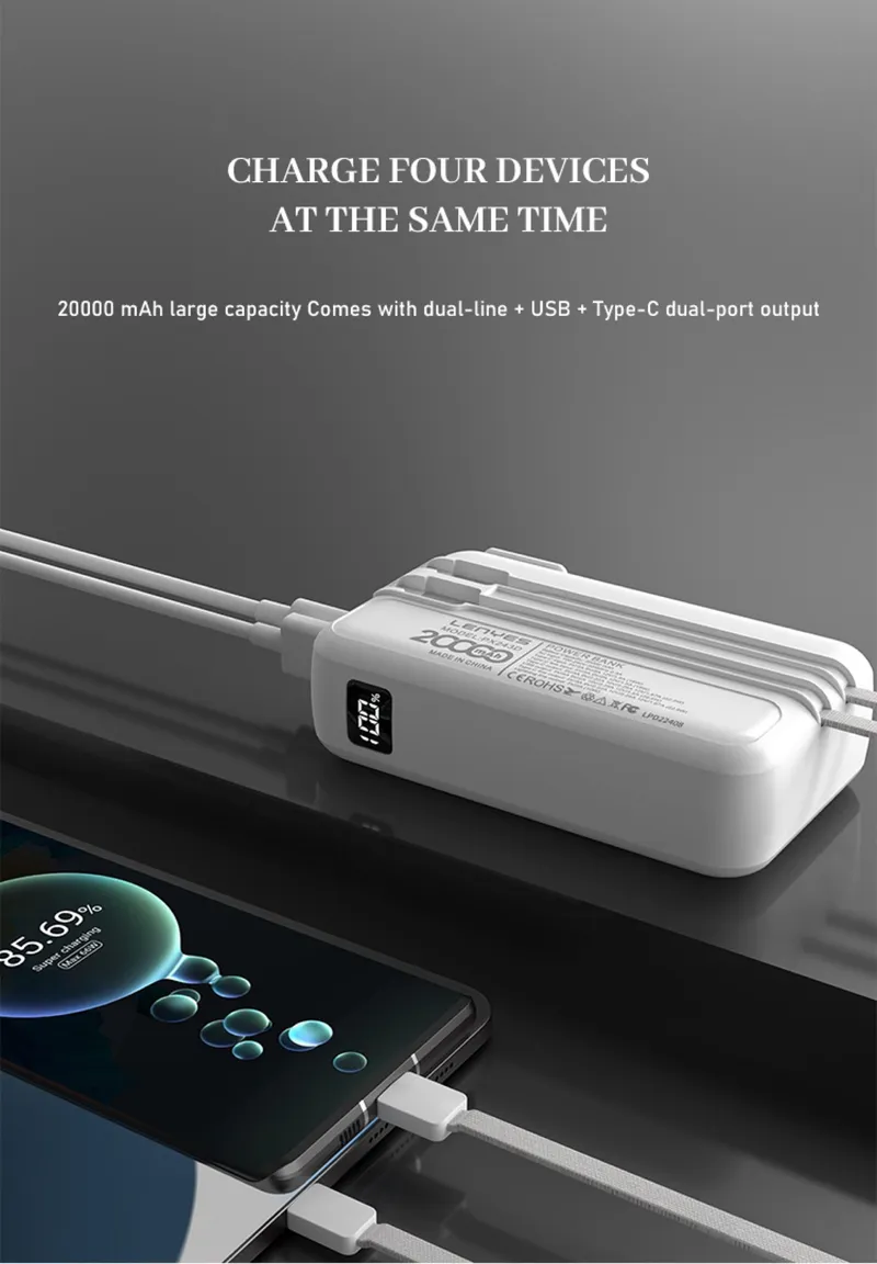 Lenyes 20,000 mAh Power Bank PX243D