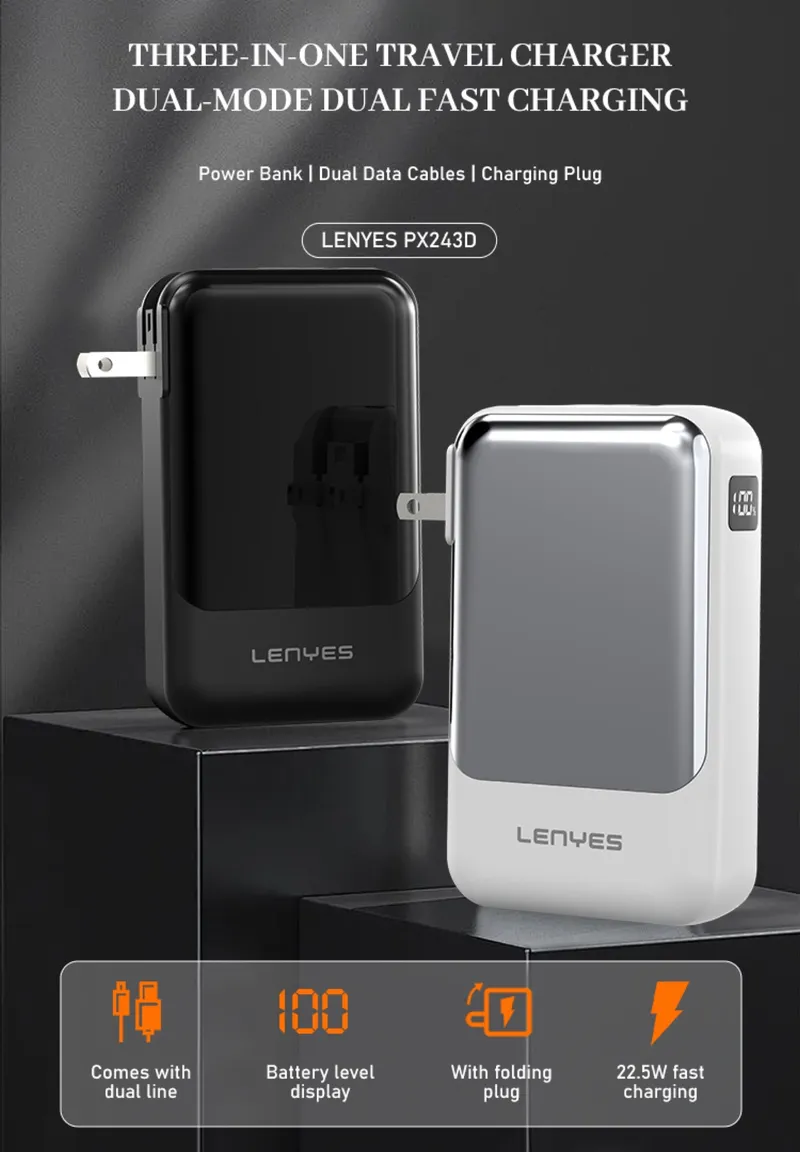 Lenyes 20,000 mAh Power Bank PX243D