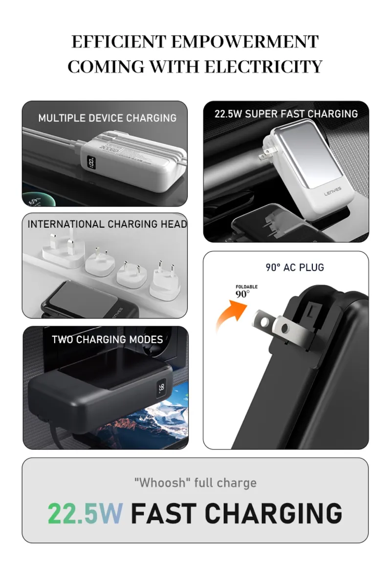 Lenyes 20,000 mAh Power Bank PX243D