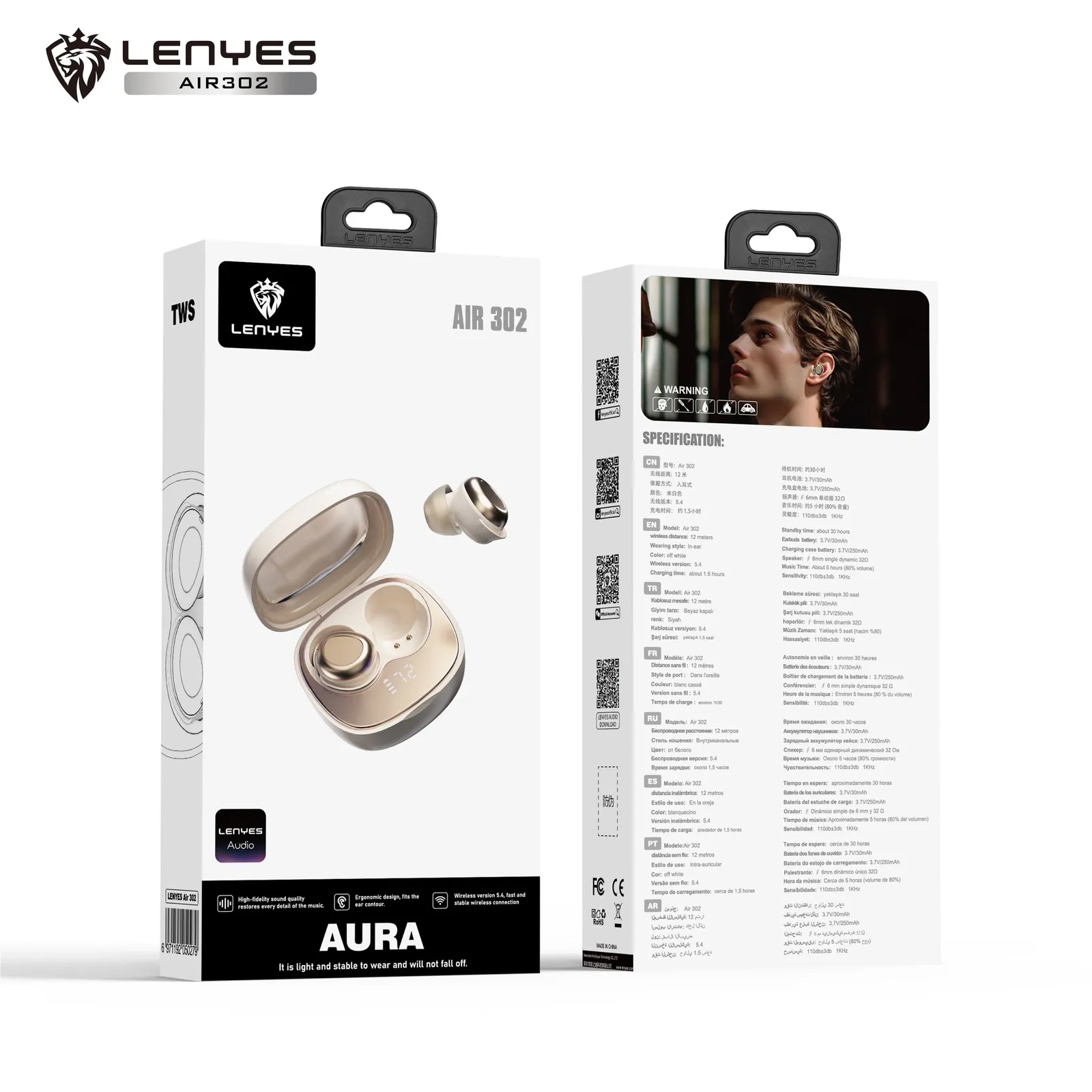 Lenyes Wireless Earbuds AIR 302