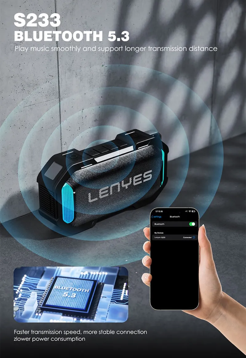 Lenyes Bluetooth Speaker S233