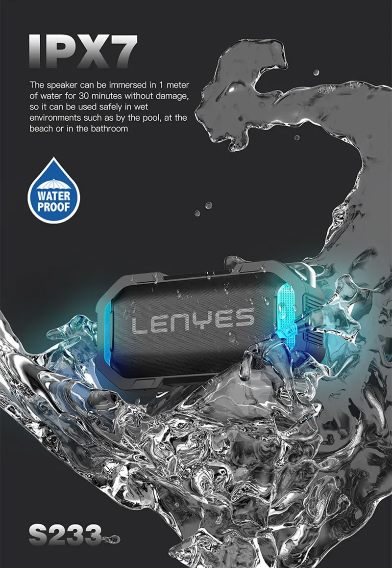 Lenyes Bluetooth Speaker S233