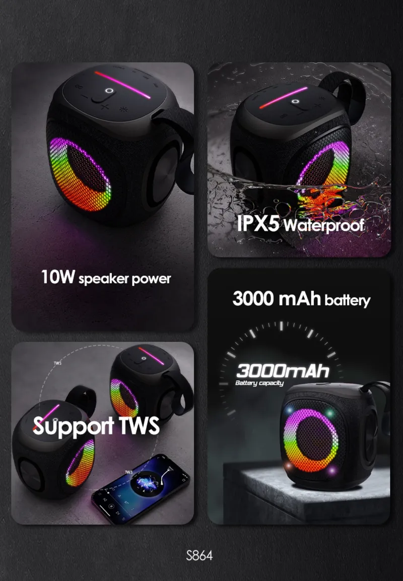 Lenyes Bluetooth Speaker S864