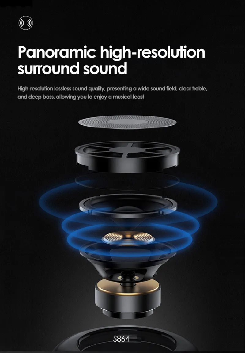 Lenyes Bluetooth Speaker S864