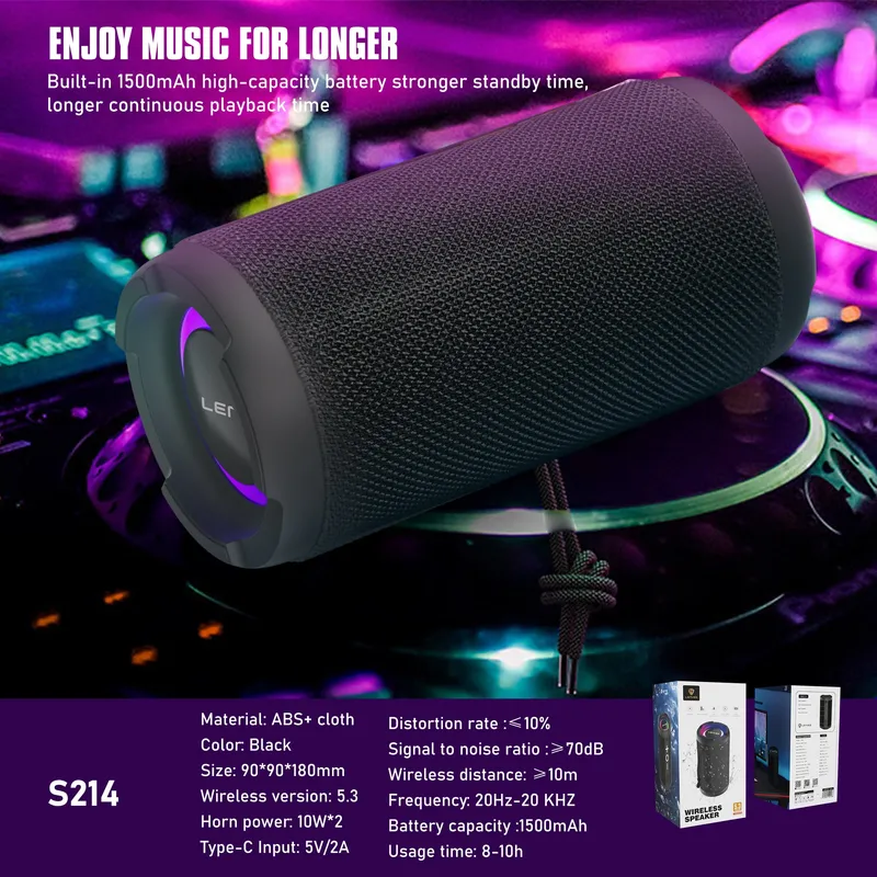 Lenyes Bluetooth Speaker S214