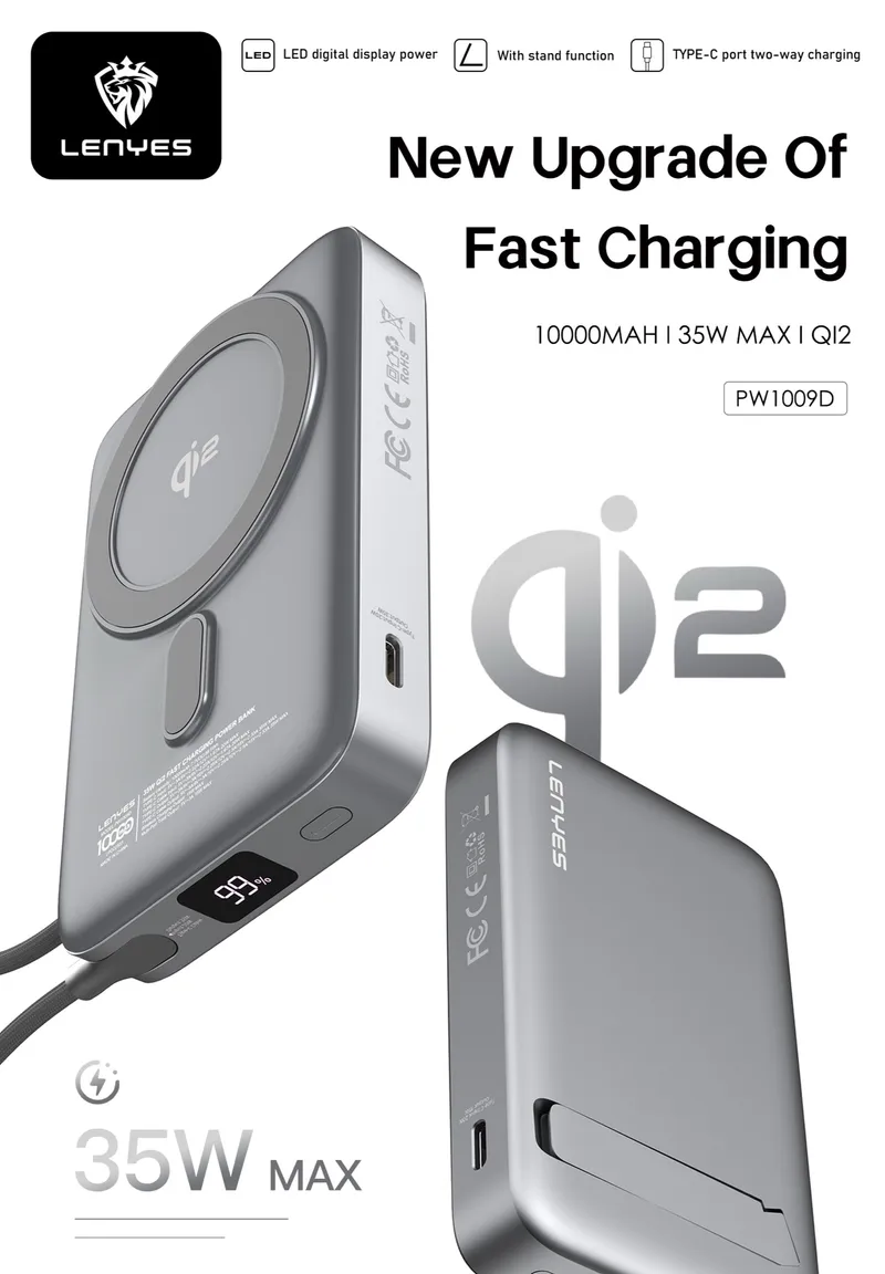 Lenyes 10,000 mAh Power Bank PW1009D
