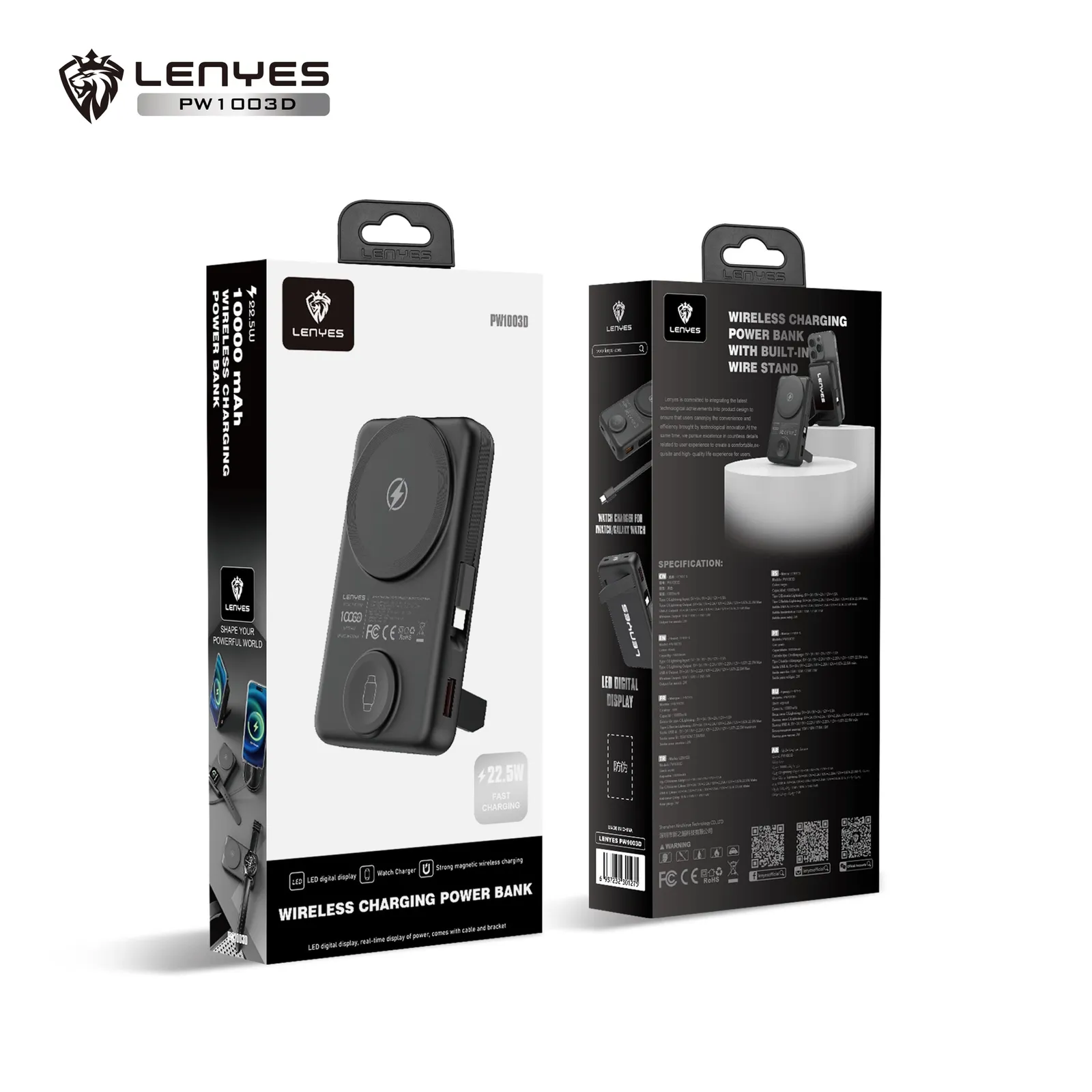 Lenyes 10,000 mAh Power Bank PW1003D