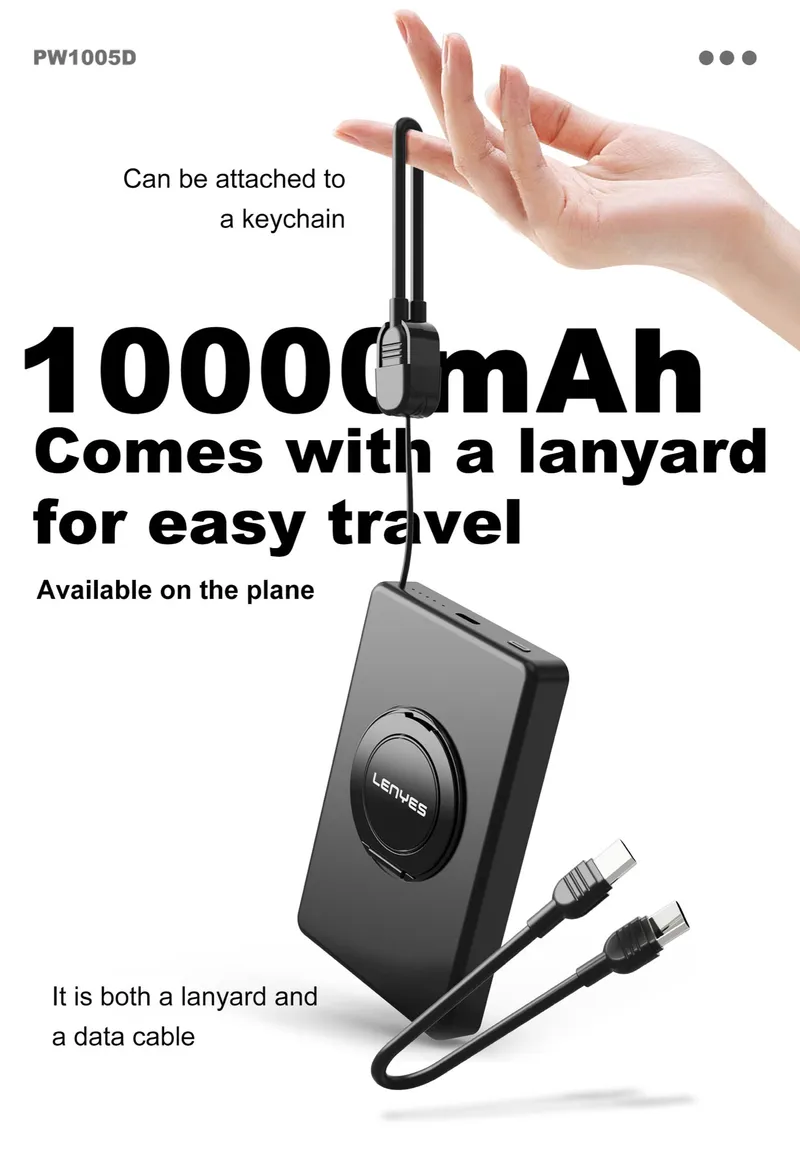 Lenyes 10,000 mAh Power Bank PW1005D