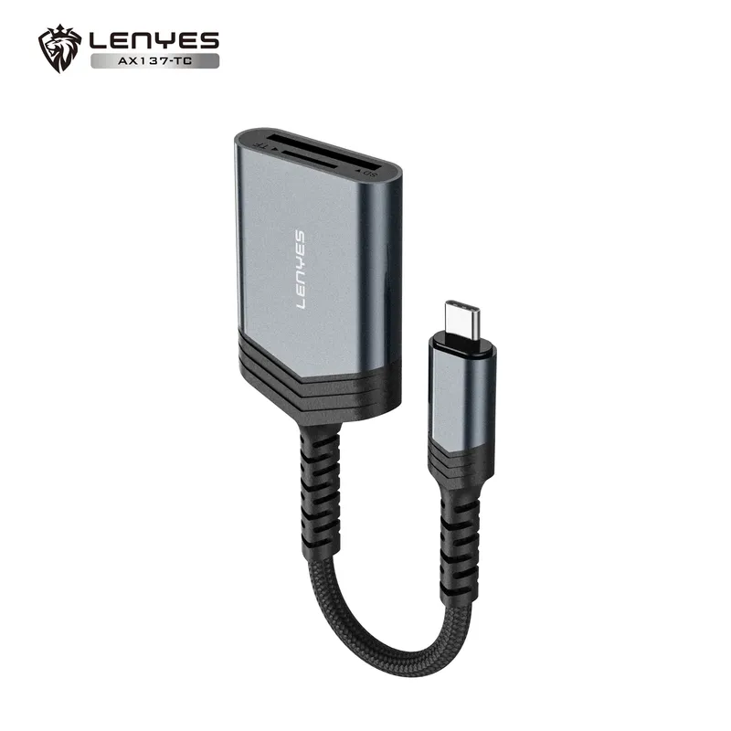 Lenyes USB-C SD/TF Card Reader AX137