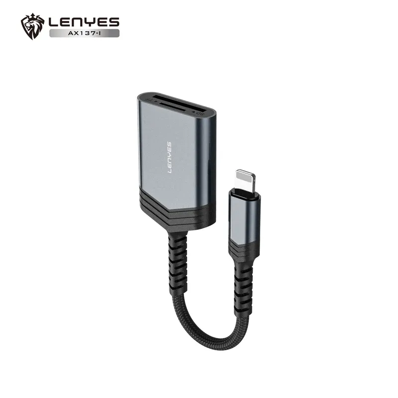Lenyes Lightning SD/TF Card Reader AX137-I