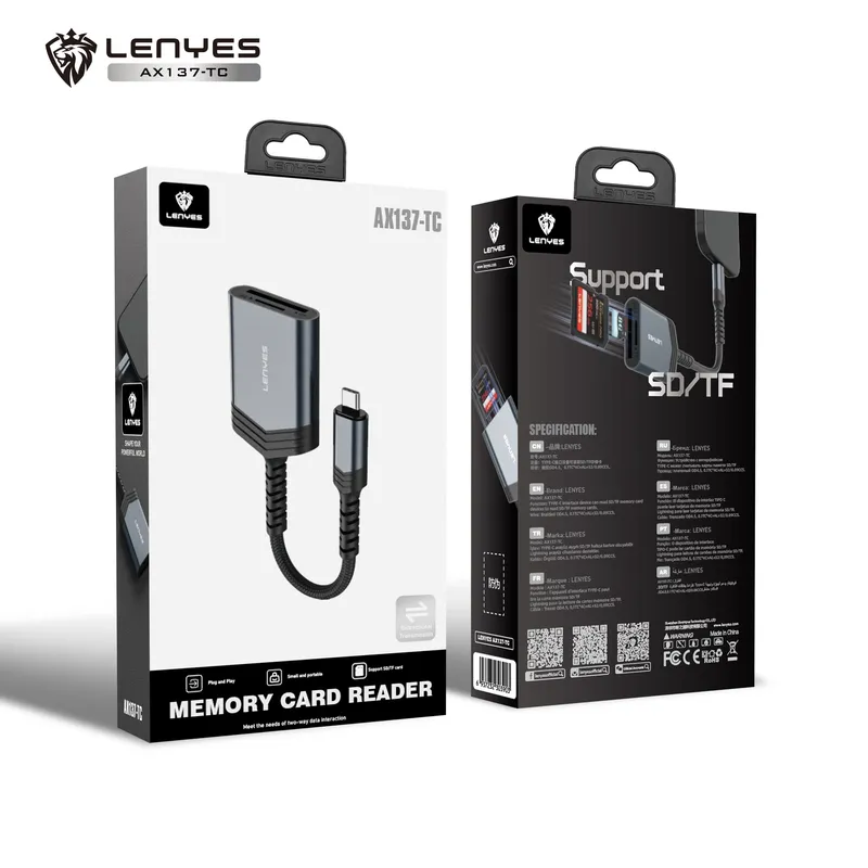 Lenyes Lightning SD/TF Card Reader AX137-I