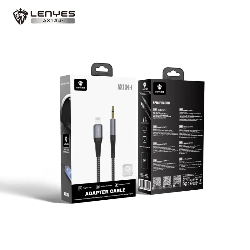 Lenyes Lightning to 3.5 mm Audio Cable AX134-I