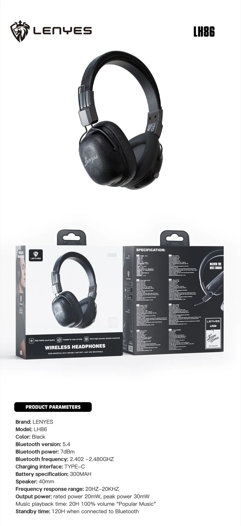 Lenyes Headphones LH86