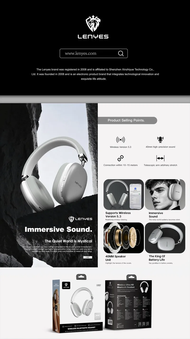 Lenyes Headphones LH87