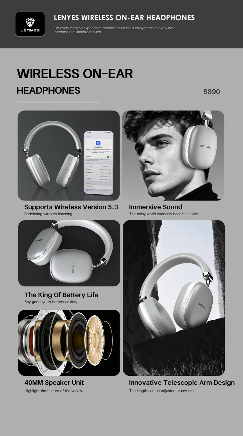 Lenyes Headphones LH87