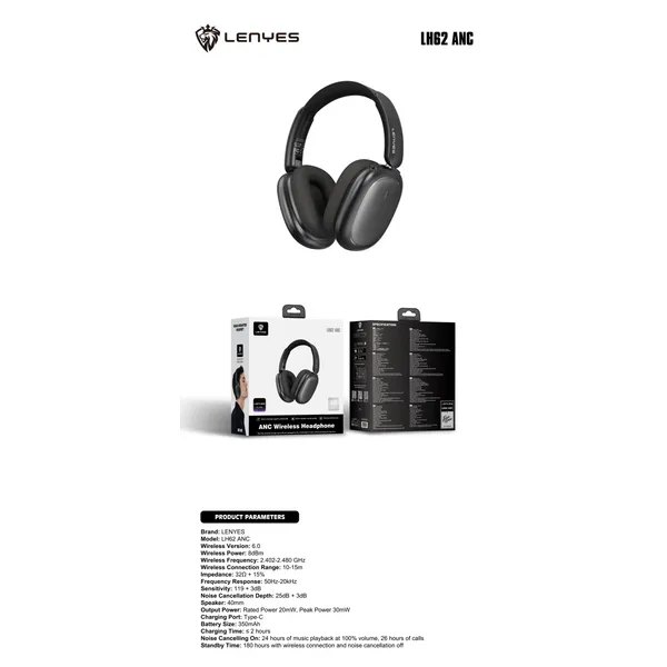 Lenyes ANC Headphones LH62
