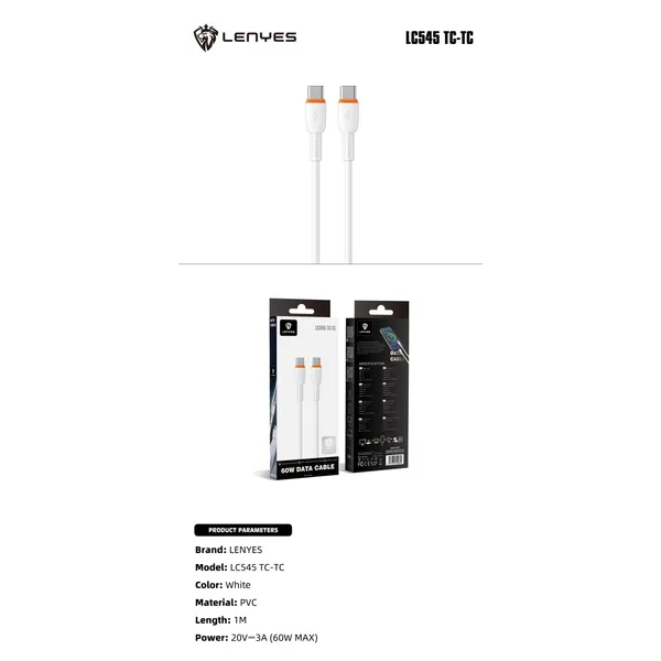 Lenyes USB-C to USB-C Cable LC545
