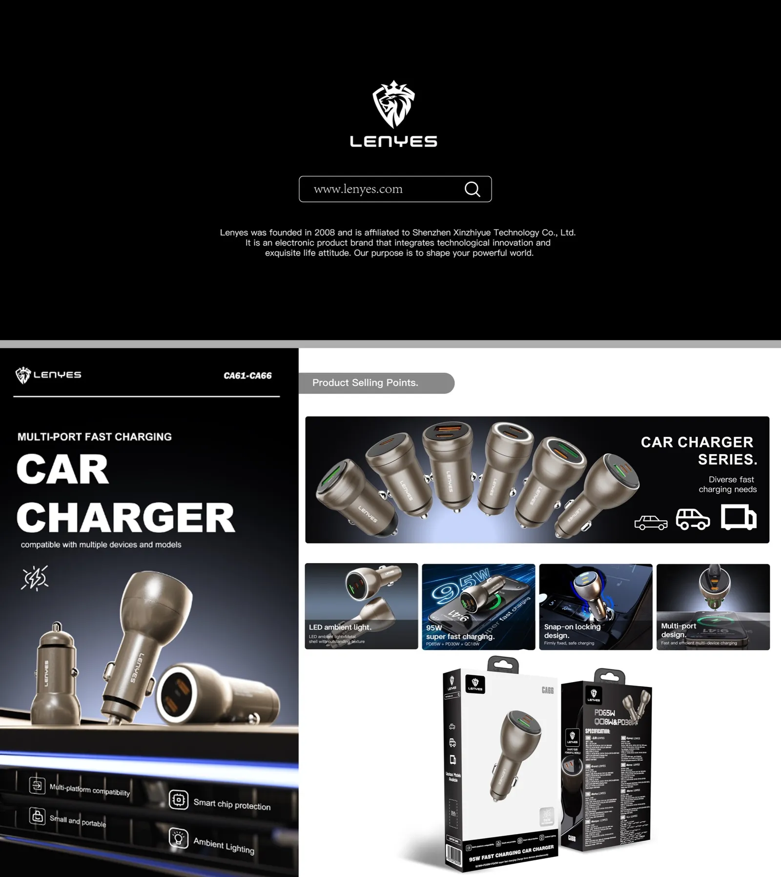 Lenyes 30 W Car Charger CA63