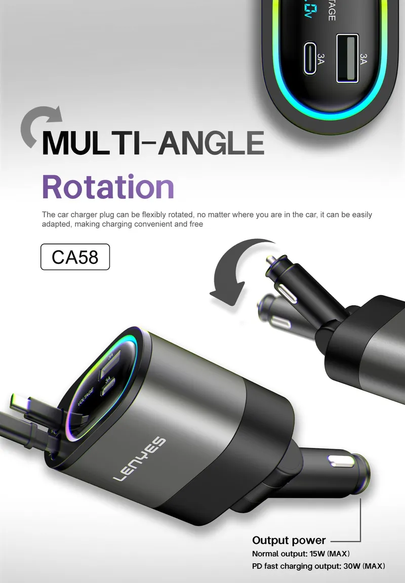 Lenyes Car Charger CA58