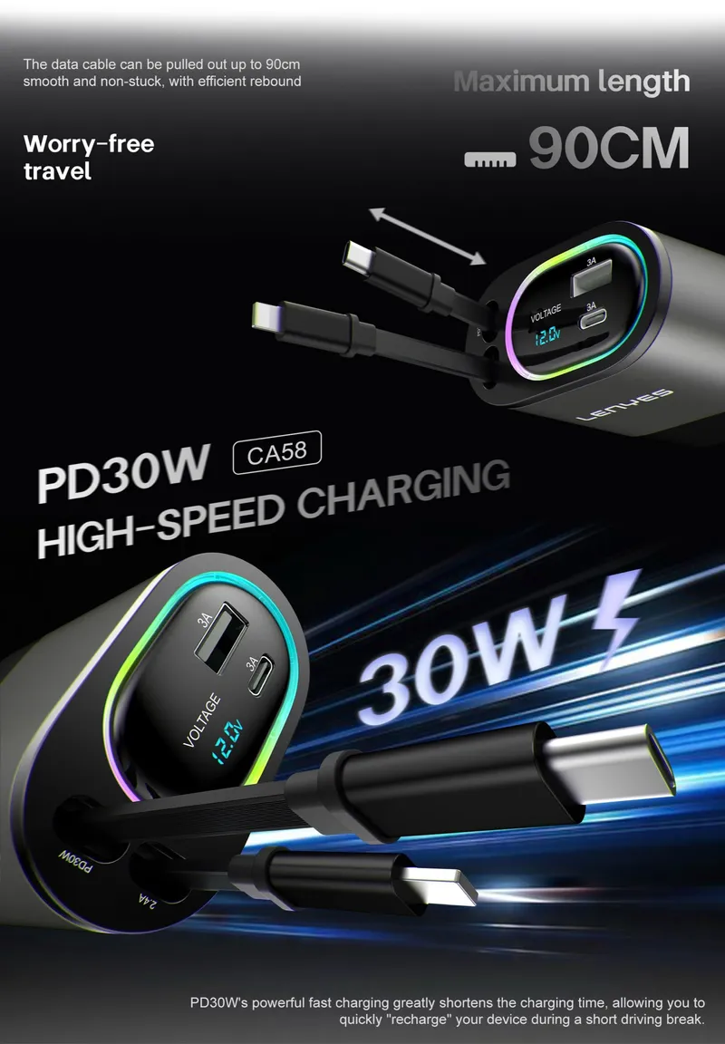 Lenyes Car Charger CA58
