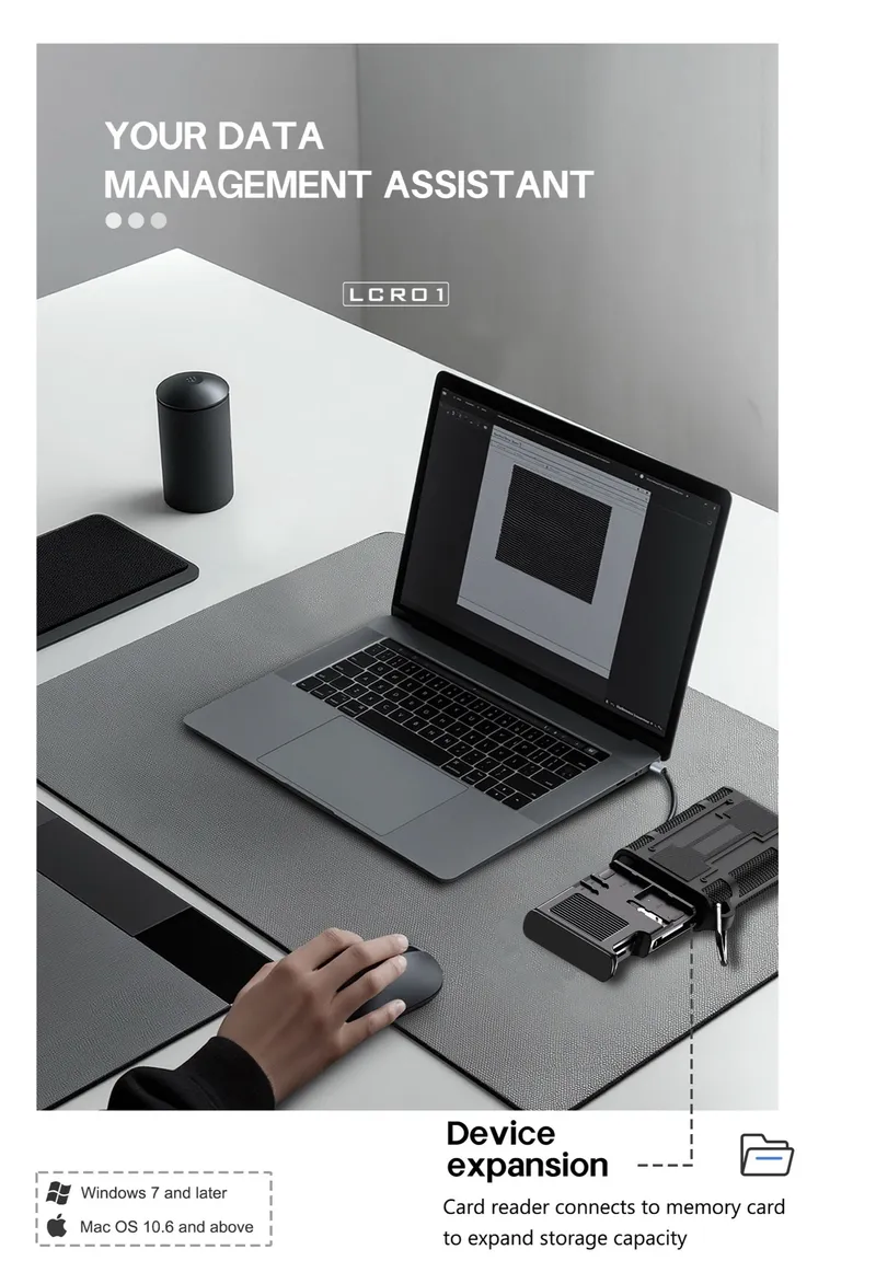 Lenyes USB-C SD/TF Card Reader LCR01