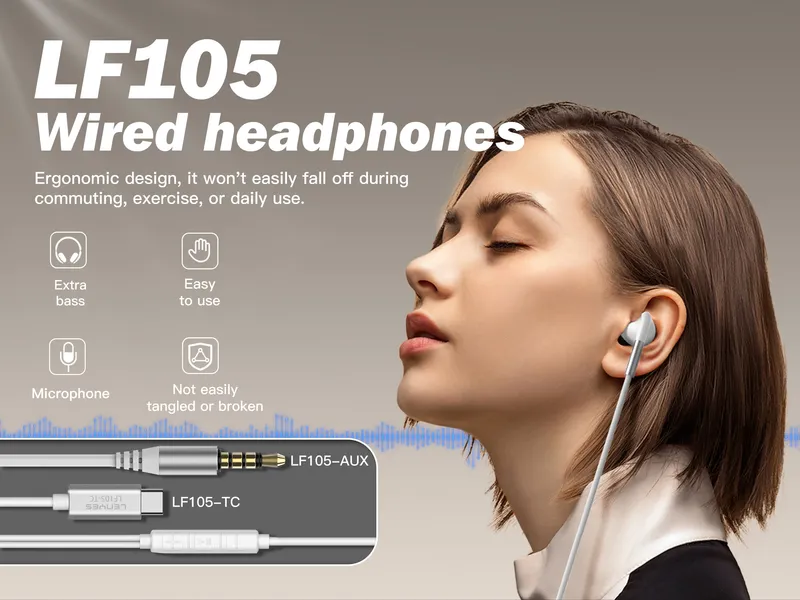 Lenyes USB-C Earphones LF105