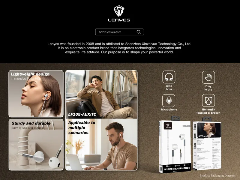 Lenyes USB-C Earphones LF105