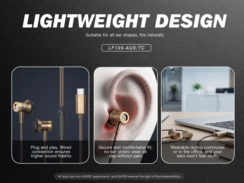 Lenyes USB-C Earphones LF109