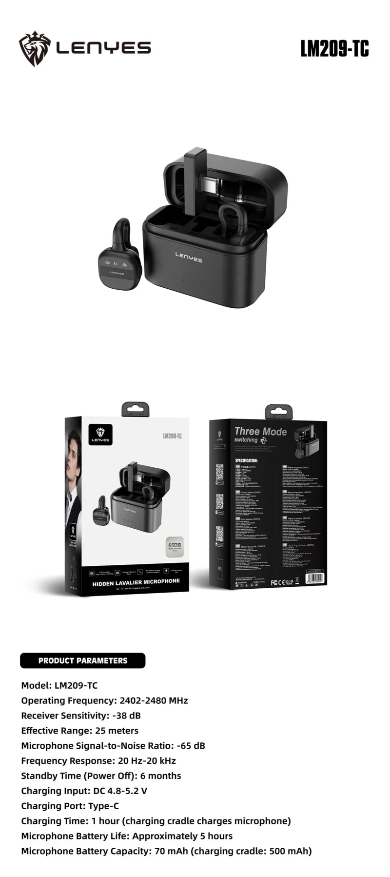 Lenyes USB-C Microphone LM209