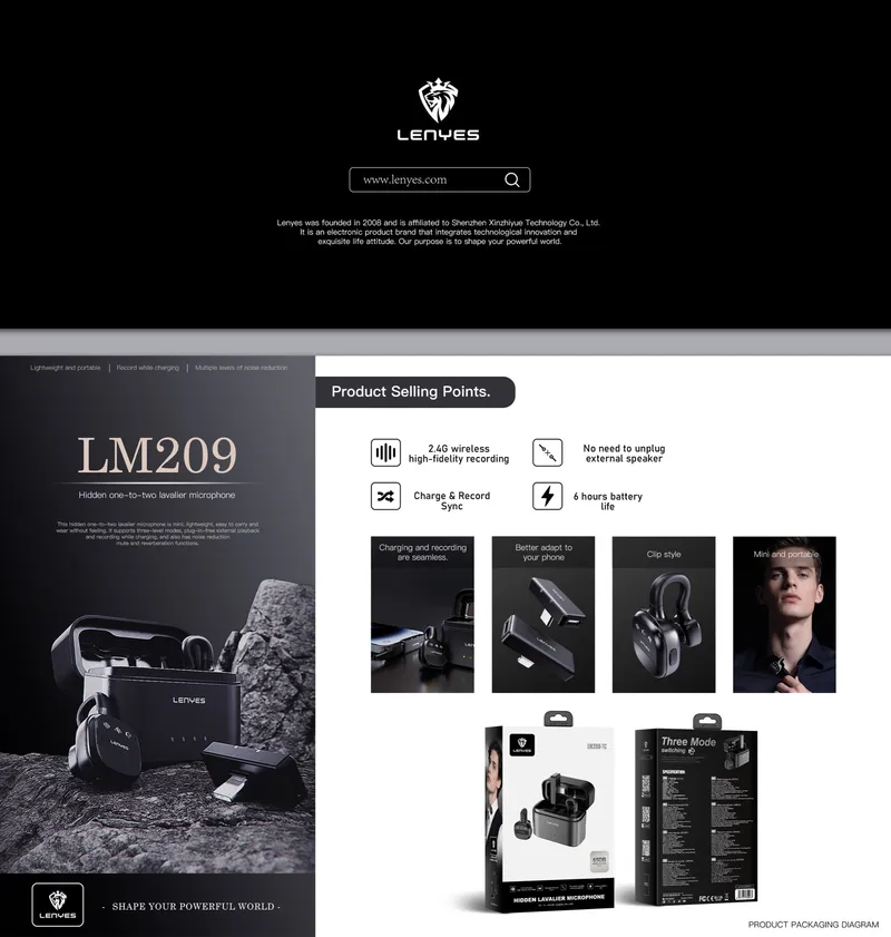 Lenyes USB-C Microphone LM209