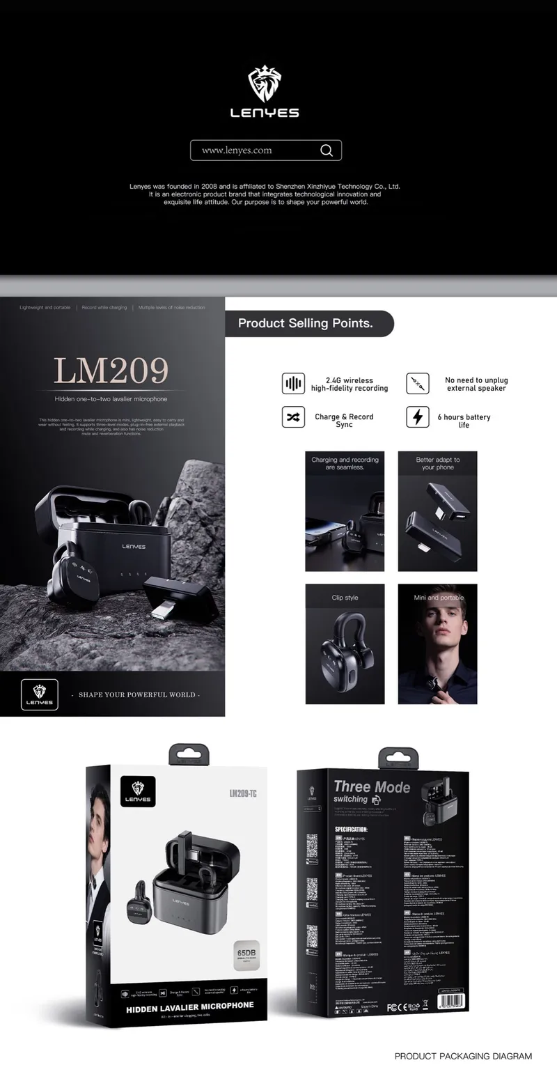 Lenyes USB-C Microphone LM209