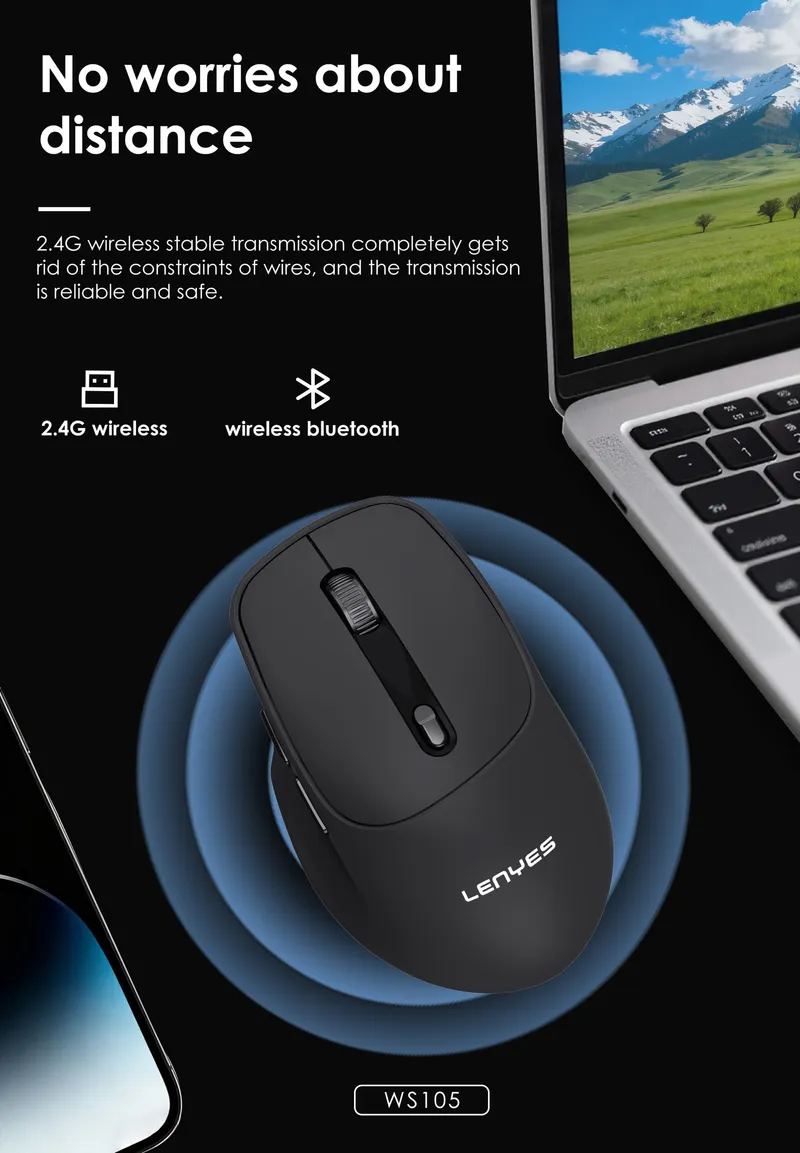 Lenyes Dual-Mode Wireless Mouse WS105