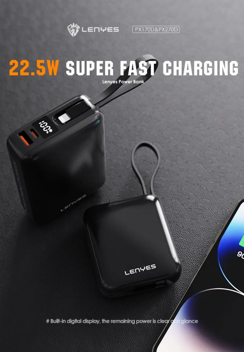 Lenyes 10,000 mAh Power Bank PX170D