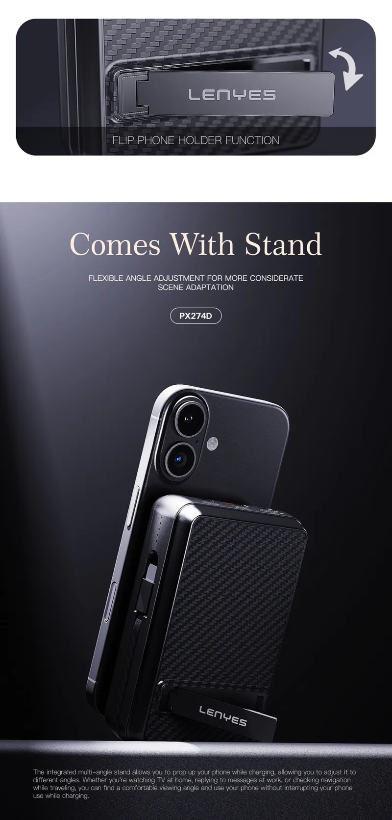 Lenyes 20,000 mAh Power Bank PX274D