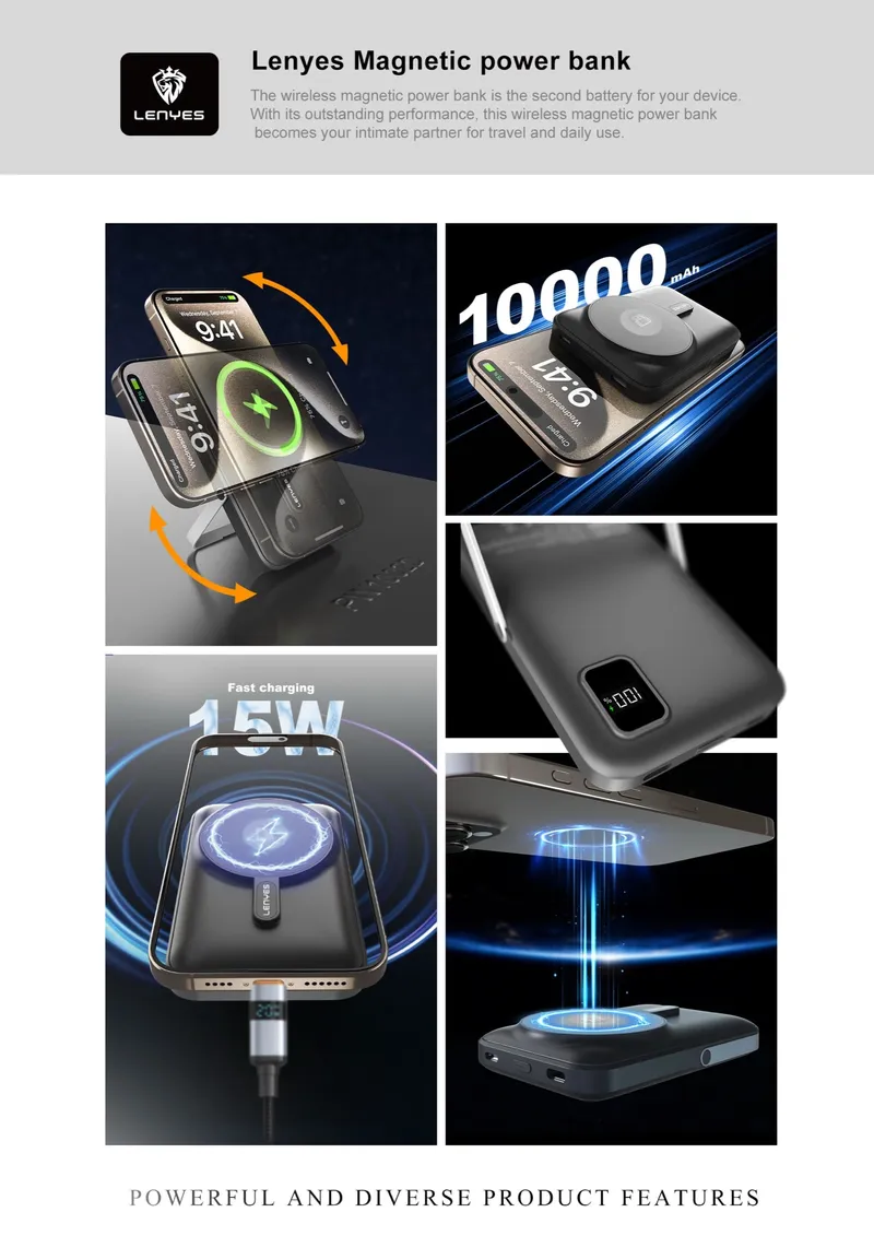 Lenyes 10,000 mAh Power Bank PW1002D