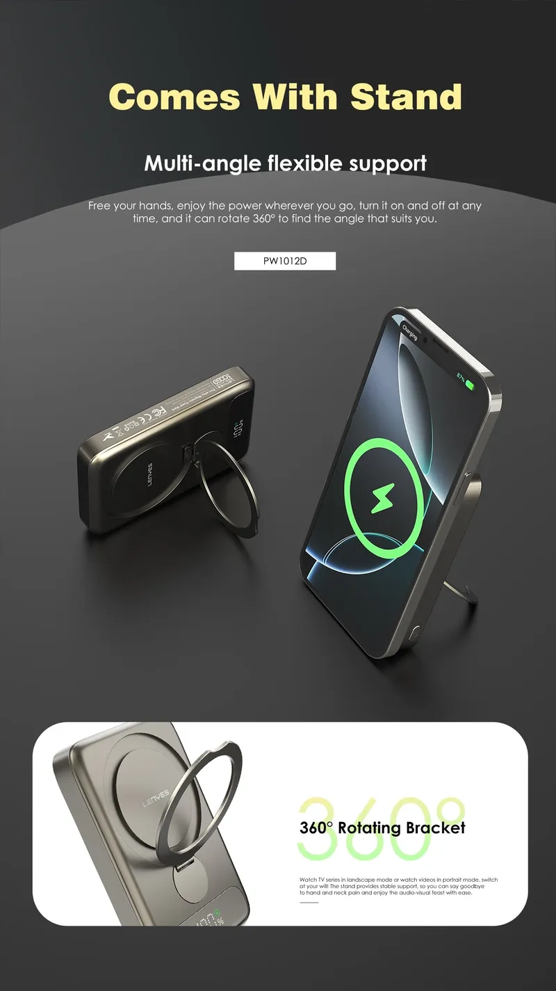 Lenyes 10,000 mAh Power Bank PW1012D