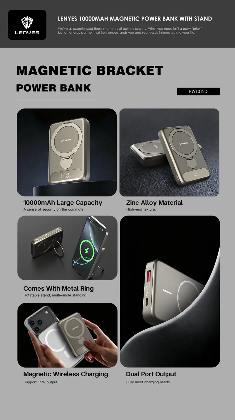 Lenyes 10,000 mAh Power Bank PW1012D