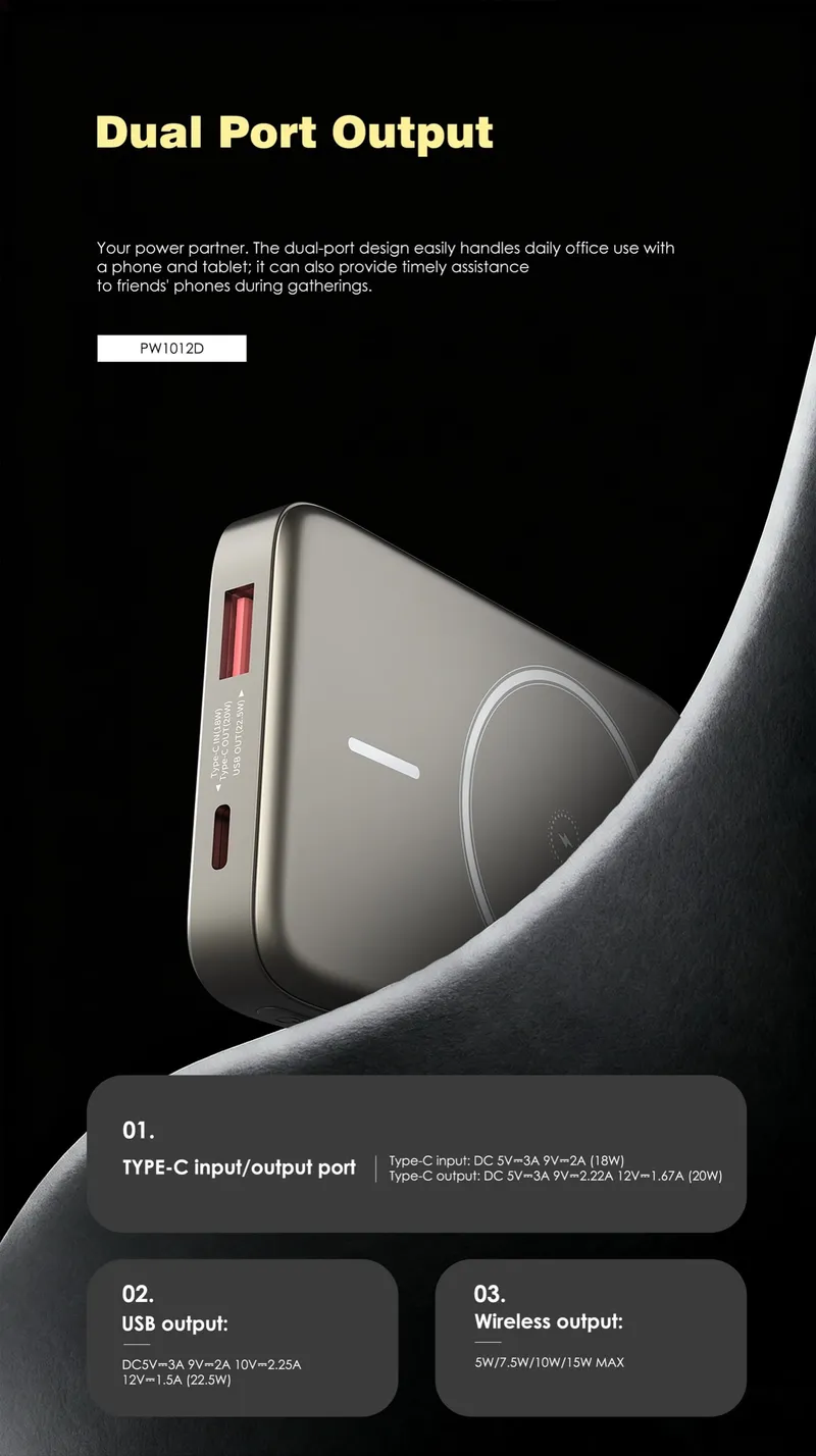 Lenyes 10,000 mAh Power Bank PW1012D