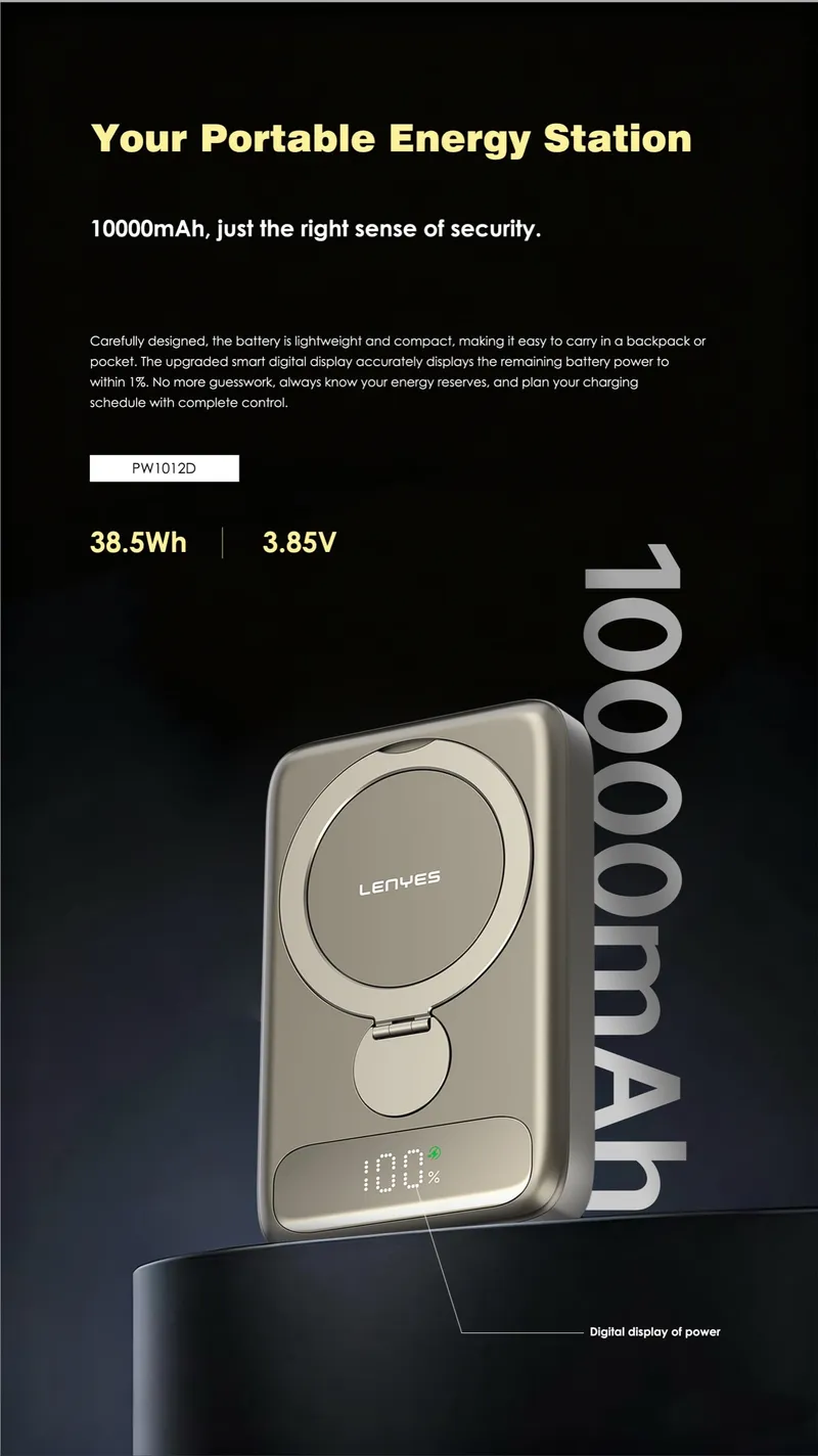 Lenyes 10,000 mAh Power Bank PW1012D