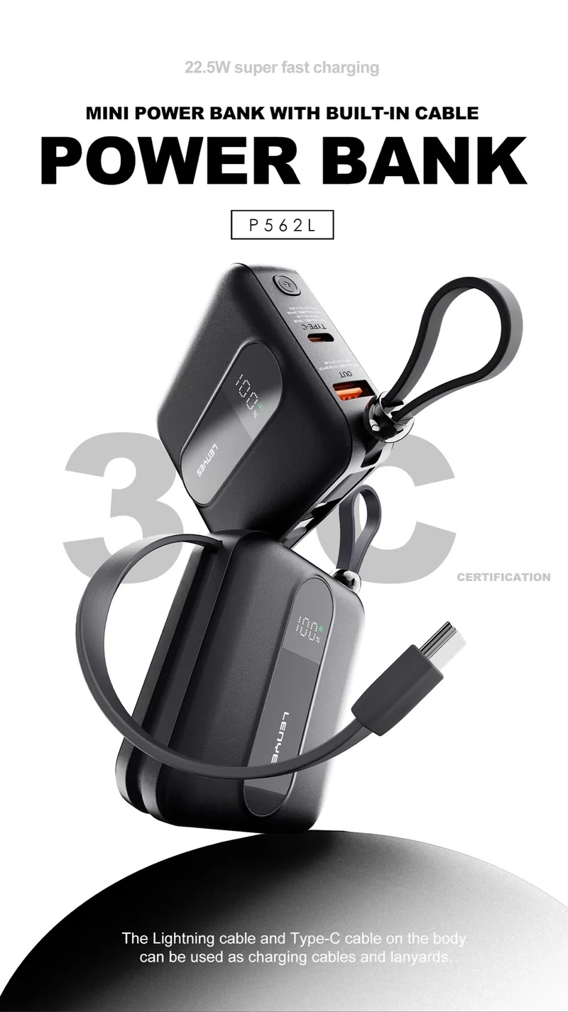 Lenyes 10,000 mAh Power Bank P562L
