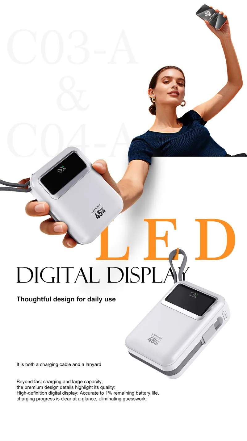 Lenyes 10,000 mAh Power Bank C03-A