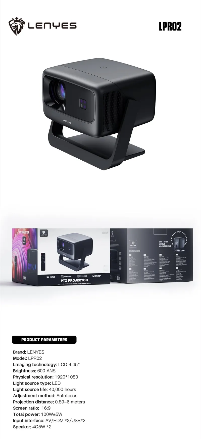 Lenyes Projector LPR02