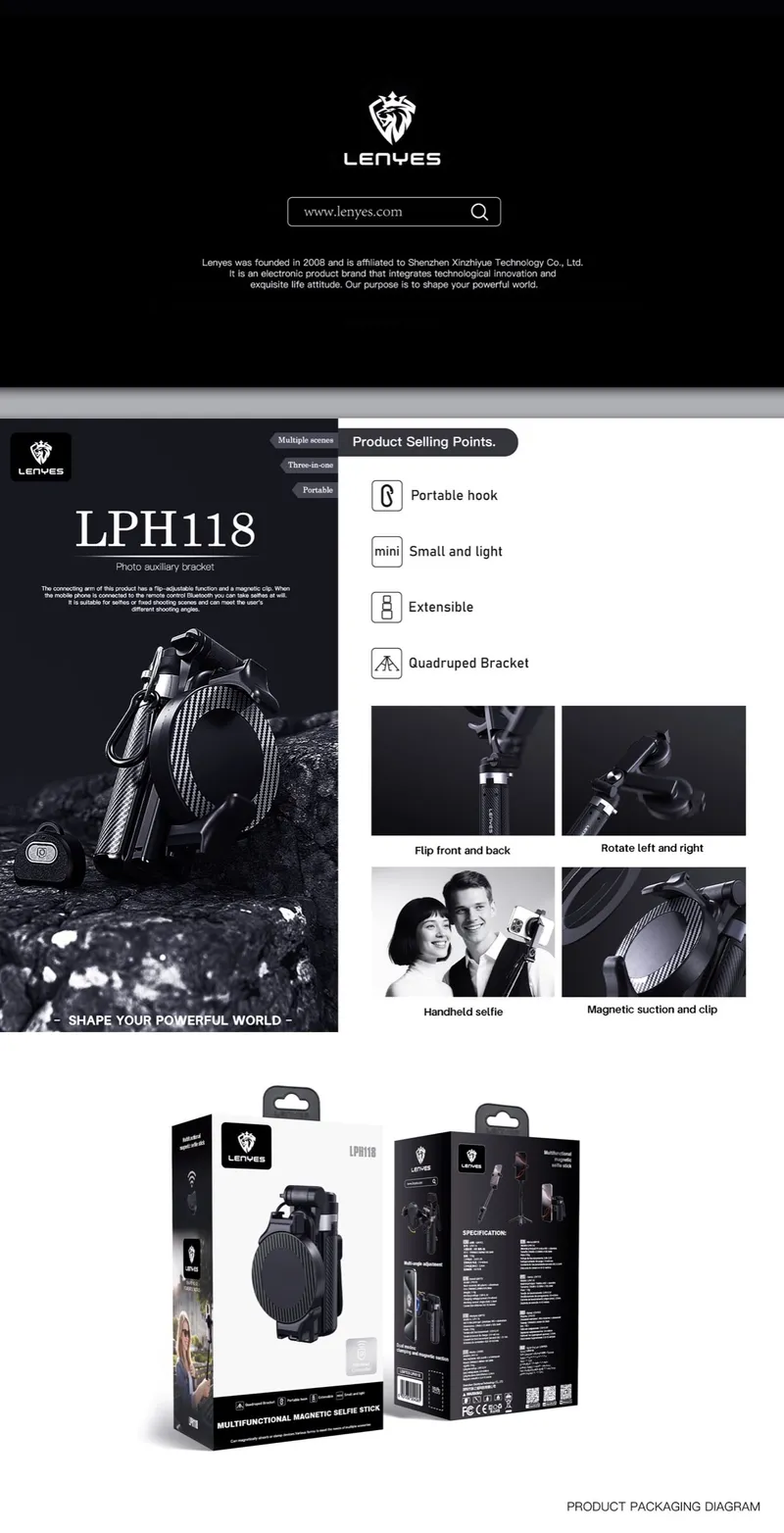 Lenyes Selfie Stick LPH118