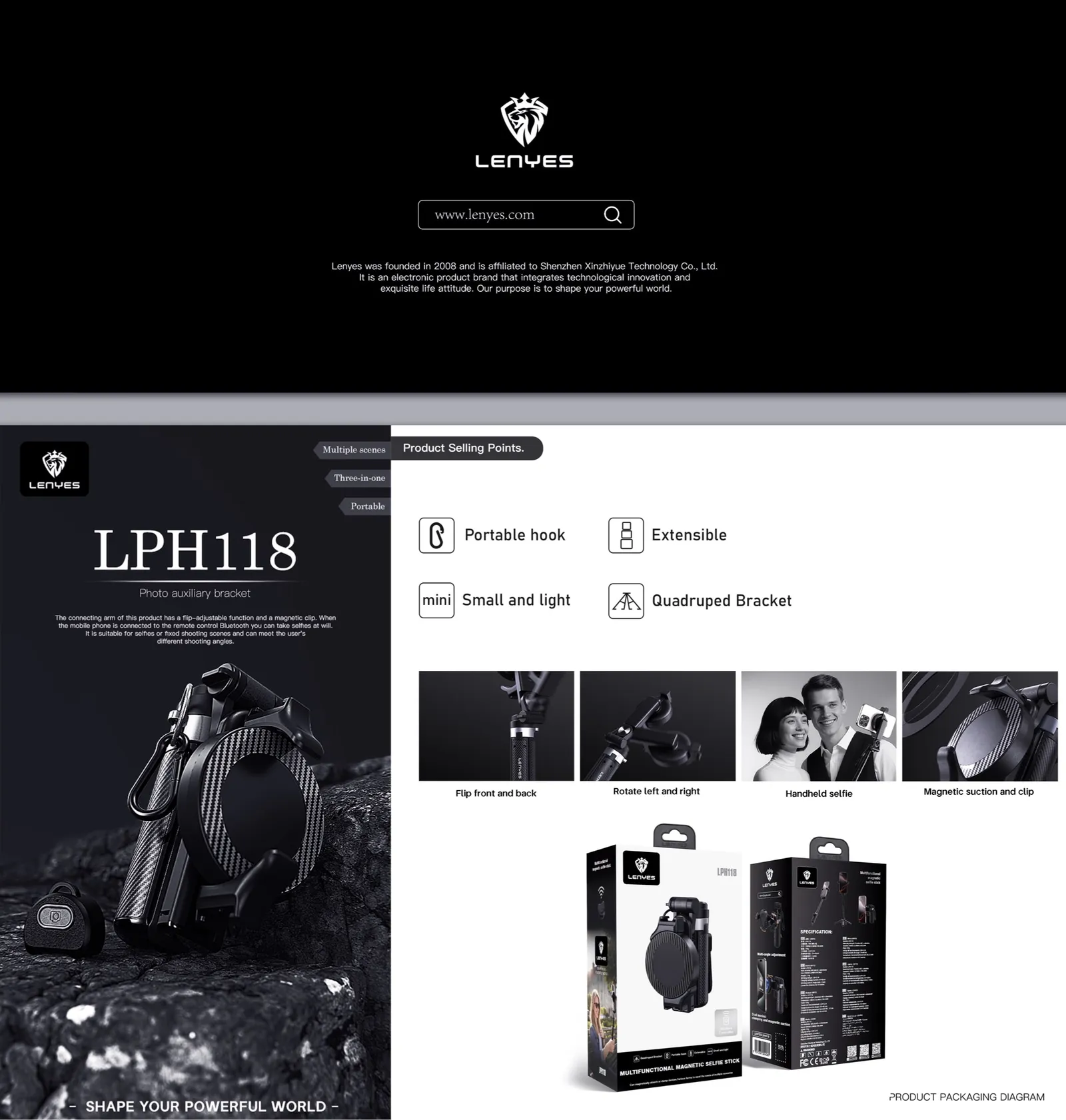 Lenyes Selfie Stick LPH118
