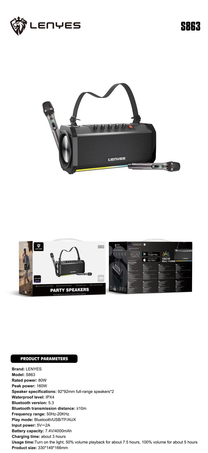 Lenyes Speaker S863