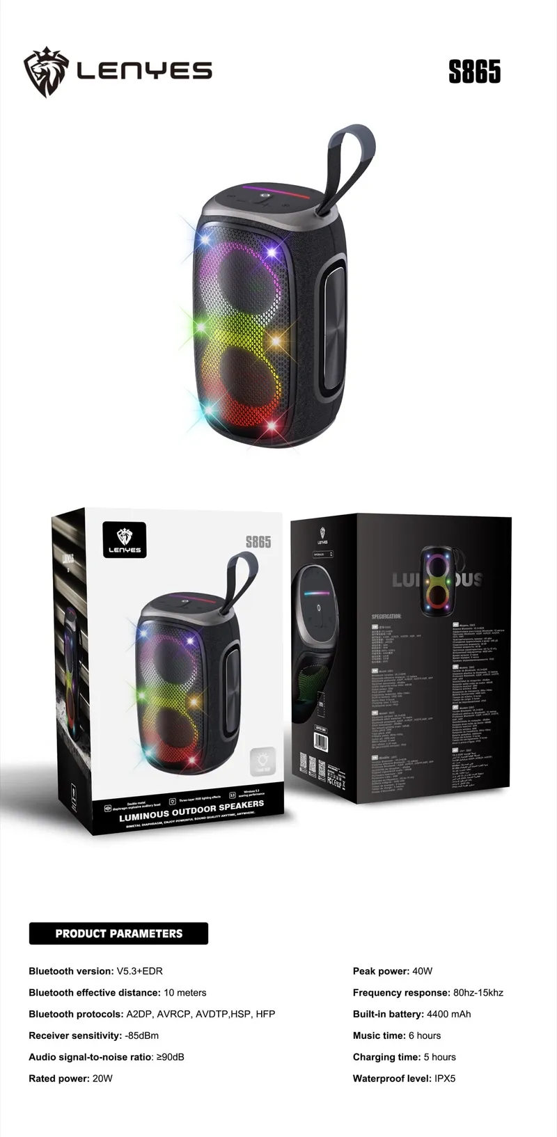Lenyes Speaker S865