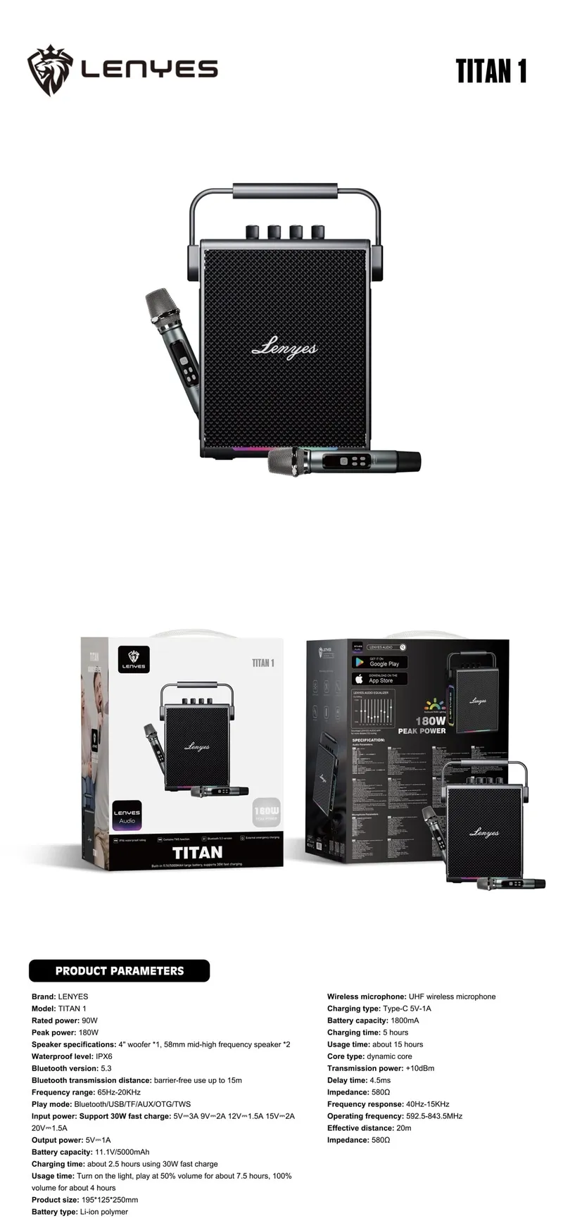 Lenyes Speaker TITAN 1
