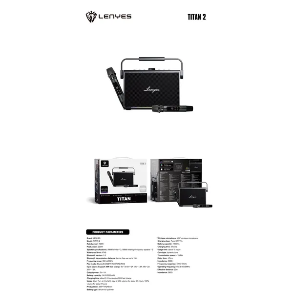 Lenyes Speaker TITAN 2